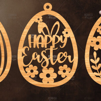 Intra απο ξύλο plywood 3mm-4mm πάχος - κοπής με λέιζερ στολίδι Πασχαλινό αυγό Δίασταση 6x6 cm INTRAFABR-116738975 - Image 1