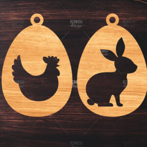 Intra απο ξύλο plywood 3mm-4mm πάχος -  κοπής με λέιζερ στολίδι Πασχαλινό αυγό Δίασταση 6x6 cm INTRAFABR-116738999