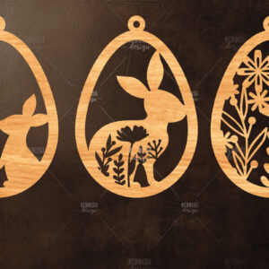 Intra απο ξύλο plywood 3mm-4mm πάχος -  κοπής με λέιζερ στολίδι Πασχαλινό αυγό Δίασταση 6x6 cm INTRAFABR-116739015