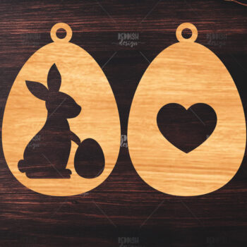 Intra απο ξύλο plywood 3mm-4mm πάχος - κοπής με λέιζερ στολίδι Πασχαλινό αυγό Δίασταση 6x6 cm INTRAFABR-116739084 - Image 1