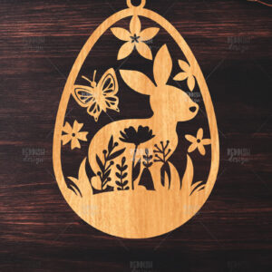 Intra απο ξύλο plywood 3mm-4mm πάχος -  κοπής με λέιζερ στολίδι Πασχαλινό αυγό Δίασταση 6x6 cm INTRAFABR-117278682
