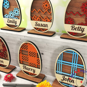 Intra απο ξύλο plywood 3mm-4mm πάχος - Πασχαλινό αυγό στολίδι. Σειρά Δίασταση 6x6 cm INTRAFABR-26443381 - Image 4