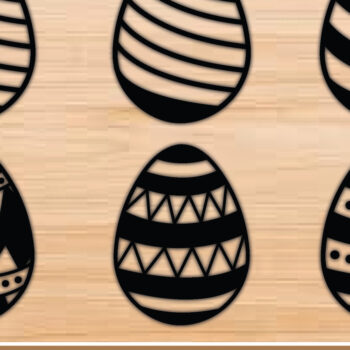 Intra απο ξύλο plywood 3mm-4mm πάχος - Πασχαλινά αυγά στολίδια  με λέιζερ Δίασταση 6x6 cm INTRAFABR-76879039 - Image 1