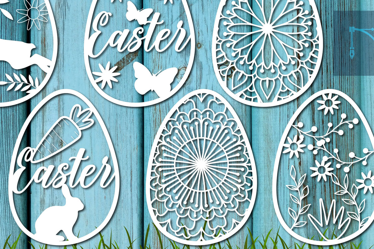 Intra απο ξύλο plywood 3mm-4mm πάχος - Πασχαλινό αυγό Paper Cut File  Bundle Δίασταση 15x15 cm INTRAFABR-24846074