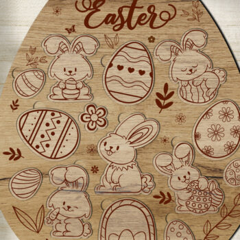 Intra απο ξύλο plywood 3mm-4mm πάχος - Πασχαλινό Αυγό - Παζλ για Παιδιά Δίασταση 5x6 cm INTRAFABR-118244852 - Image 1