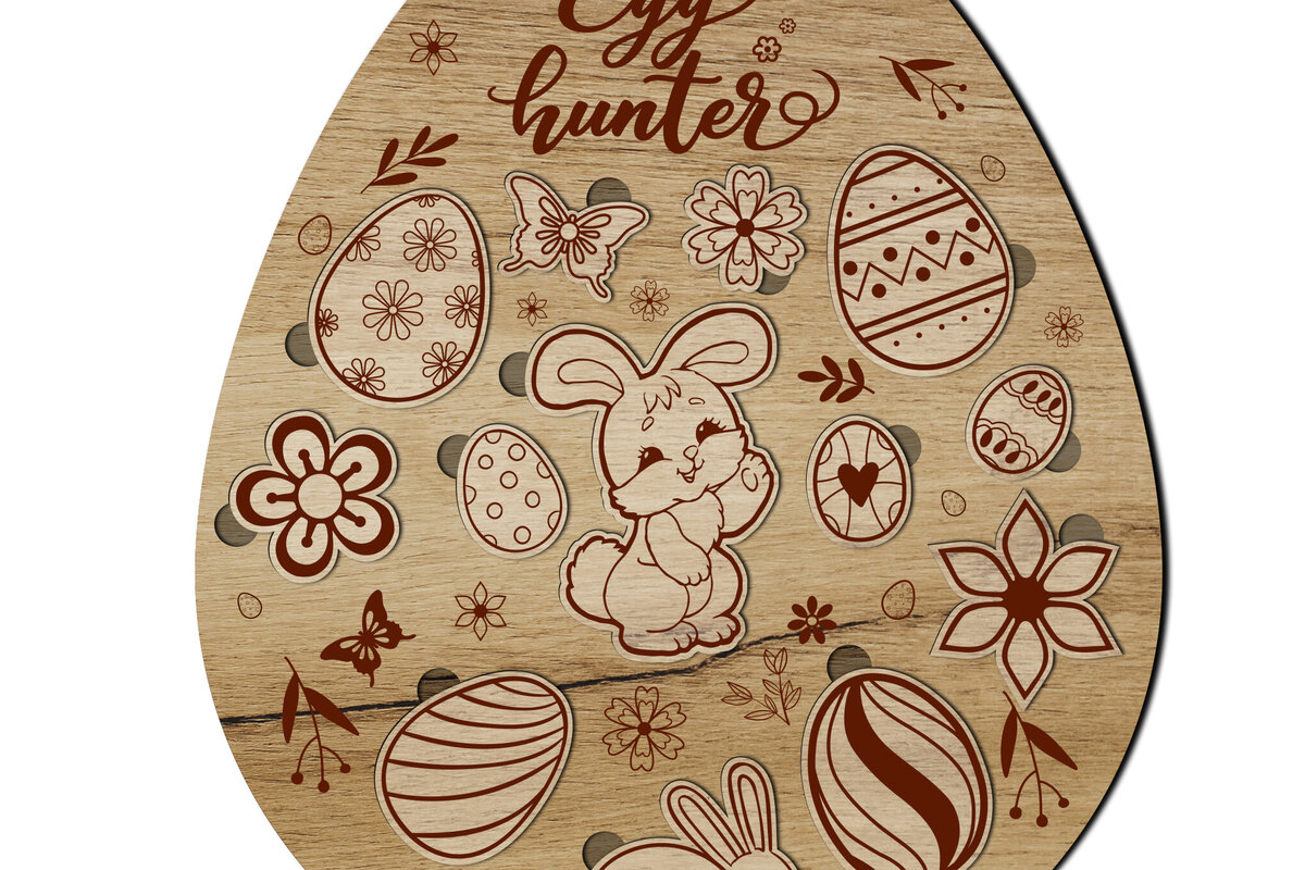 Intra απο ξύλο plywood 3mm-4mm πάχος - Πασχαλινό Αυγό - Παζλ για Παιδιά Δίασταση 5x6 cm INTRAFABR-118245034