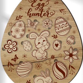 Intra απο ξύλο plywood 3mm-4mm πάχος - Πασχαλινό Αυγό - Παζλ για Παιδιά Δίασταση 5x6 cm INTRAFABR-118245034 - Image 2