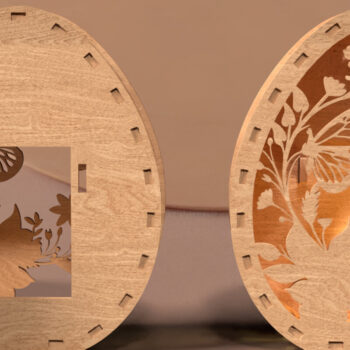 Intra απο ξύλο plywood 3mm-4mm πάχος - Πασχαλινό Αυγό Σκιά Κουτί | Τρισδιάστατη Δίασταση 25x25 cm INTRAFABR-117629848 - Image 2