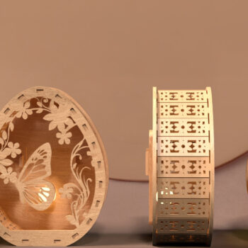 Intra απο ξύλο plywood 3mm-4mm πάχος - Πασχαλινό Αυγό Σκιά Κουτί | Τρισδιάστατη Δίασταση 25x25 cm INTRAFABR-117629848 - Image 4