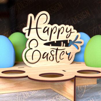 Intra απο ξύλο plywood 3mm-4mm πάχος - Πασχαλινό Αυγοστάσιο | με βάση αυγών Δίασταση 15x15 cm INTRAFABR-91989548 - Image 1