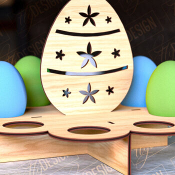 Intra απο ξύλο plywood 3mm-4mm πάχος - Πασχαλινό Αυγοστάσιο | με βάση αυγών Δίασταση 15x15 cm INTRAFABR-91990335 - Image 2