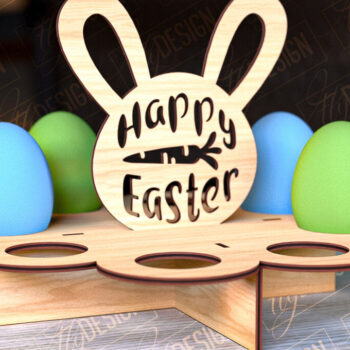 Intra απο ξύλο plywood 3mm-4mm πάχος - Πασχαλινό Αυγοστάσιο | με βάση αυγών Δίασταση 15x15 cm INTRAFABR-91990335 - Image 9