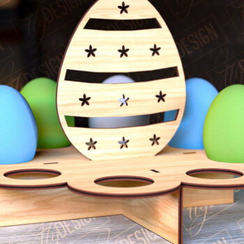 Intra απο ξύλο plywood 3mm-4mm πάχος - Πασχαλινό Αυγοστάσιο | με βάση αυγών Δίασταση 15x15 cm INTRAFABR-91988225 - Image 1