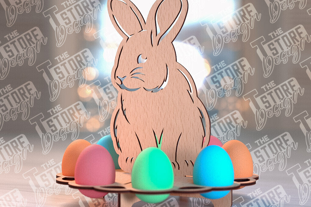 Intra απο ξύλο plywood 3mm-4mm πάχος - Πασχαλινό Αυγοστάσιο | με βάση αυγών Δίασταση 15x15 cm INTRAFABR-91497096