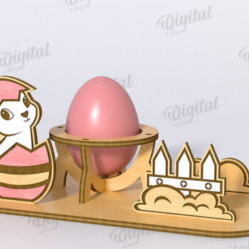 Intra απο ξύλο plywood 3mm-4mm πάχος - Πασχαλινό Αυγό Βάση LaserCut. 3D Αυγοθήκη Δίασταση 15x15 cm INTRAFABR-118209744 - Image 1