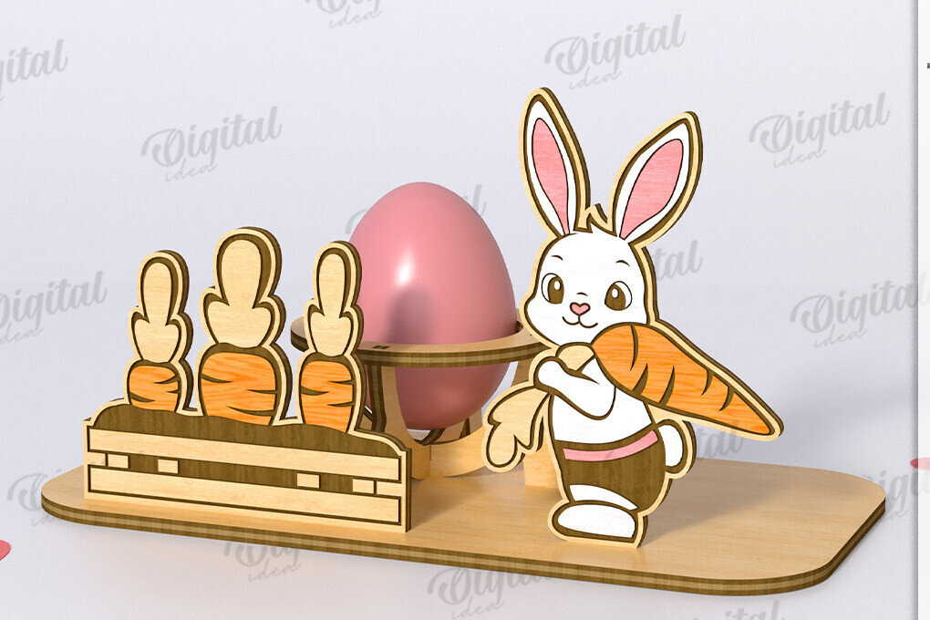 Intra απο ξύλο plywood 3mm-4mm πάχος - Πασχαλινό Αυγό Βάση LaserCut. 3D Αυγοθήκη Δίασταση 15x15 cm INTRAFABR-118209261