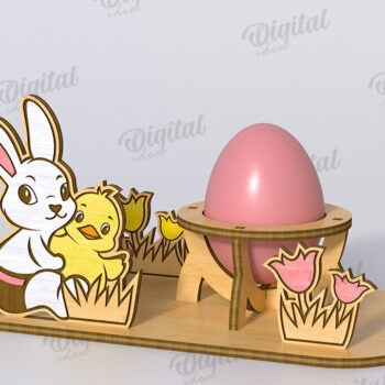 Intra απο ξύλο plywood 3mm-4mm πάχος - Πασχαλινό Αυγό Βάση LaserCut. 3D Αυγοθήκη Δίασταση 15x15 cm INTRAFABR-118209621 - Image 1