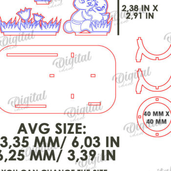 Intra απο ξύλο plywood 3mm-4mm πάχος - Πασχαλινό Αυγό Βάση LaserCut. 3D Αυγοθήκη Δίασταση 15x15 cm INTRAFABR-118209621 - Image 2