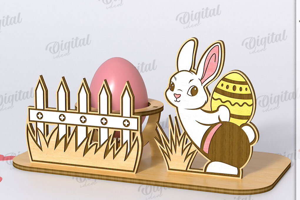 Intra απο ξύλο plywood 3mm-4mm πάχος - Πασχαλινό Αυγό Βάση LaserCut. 3D Αυγοθήκη Δίασταση 15x15 cm INTRAFABR-118209178