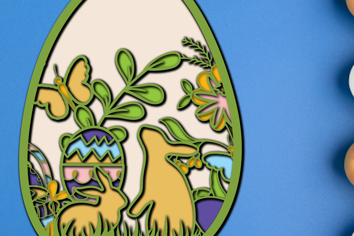 Intra απο ξύλο plywood 3mm-4mm πάχος - Πασχαλινό αυγό  Δίασταση 15x15 cm INTRAFABR-25810505