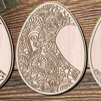 Intra απο ξύλο plywood 3mm-4mm πάχος - Πασχαλινό αυγό  Cut 3 Layer Bundle 879 Δίασταση 15x15 cm INTRAFABR-90425417 - Image 1