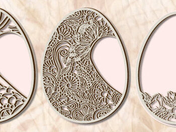 Intra απο ξύλο plywood 3mm-4mm πάχος - Πασχαλινό αυγό  Cut 3 Layer Bundle 879 Δίασταση 15x15 cm INTRAFABR-90425417 - Image 4