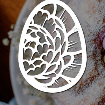 Intra απο ξύλο plywood 3mm-4mm πάχος - Πασχαλινό αυγό I Σχέδιο κοπής χαρτιού Δίασταση 15x15 cm INTRAFABR-115494157 - Image 1