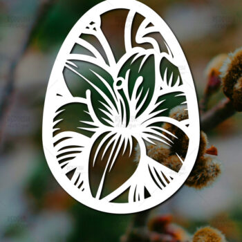 Intra απο ξύλο plywood 3mm-4mm πάχος - Πασχαλινό αυγό I Σχέδιο κοπής χαρτιού Δίασταση 15x15 cm INTRAFABR-115494184 - Image 1