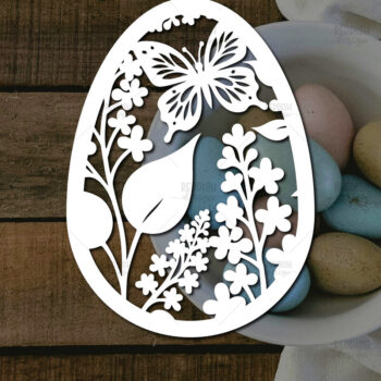 Intra απο ξύλο plywood 3mm-4mm πάχος - Πασχαλινό αυγό I Σχέδιο κοπής χαρτιού Δίασταση 15x15 cm INTRAFABR-115494360 - Image 1