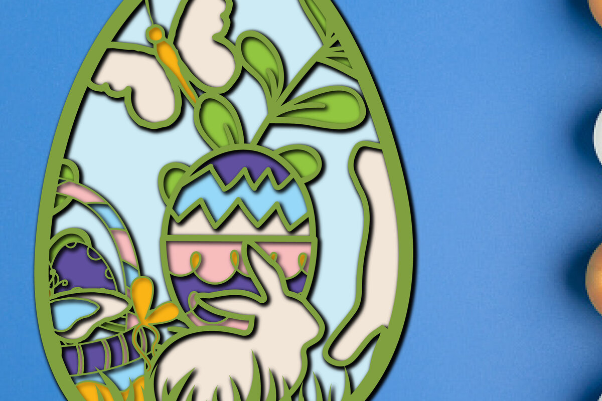 Intra απο ξύλο plywood 3mm-4mm πάχος - Πασχαλινό αυγό , αυγό 3D στρώσης, αυγό λουλουδιών Δίασταση 15x15 cm INTRAFABR-25812771