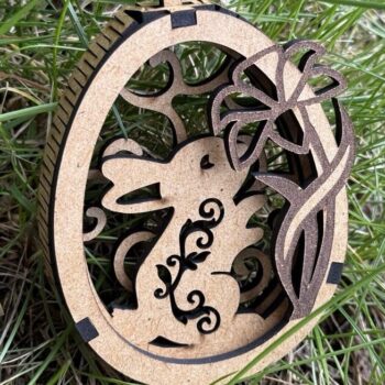 Intra απο ξύλο plywood 3mm-4mm πάχος - Πασχαλινό αυγό Δίασταση 5x3 cm INTRAFABR-118708795 - Image 1