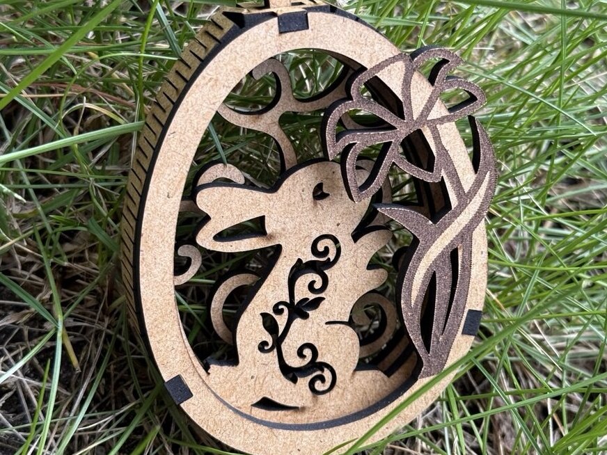 Intra απο ξύλο plywood 3mm-4mm πάχος - Πασχαλινό αυγό Δίασταση 5x3 cm INTRAFABR-118708795