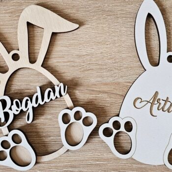 Intra απο ξύλο plywood 3mm-4mm πάχος - Πασχαλινή Ετικέτα Αυγού , Λέιζερ αυτιών λαγουδάκι Δίασταση 4x4 cm INTRAFABR-118093453 - Image 4