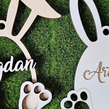 Intra απο ξύλο plywood 3mm-4mm πάχος - Πασχαλινή Ετικέτα Αυγού , Λέιζερ αυτιών λαγουδάκι Δίασταση 4x4 cm INTRAFABR-118093453 - Image 6