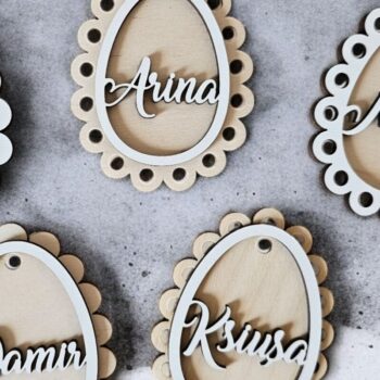 Intra απο ξύλο plywood 3mm-4mm πάχος - Πασχαλινό Αυγό Tag , Αυγό ψητό Δίασταση 4x4 cm INTRAFABR-118091902 - Image 5