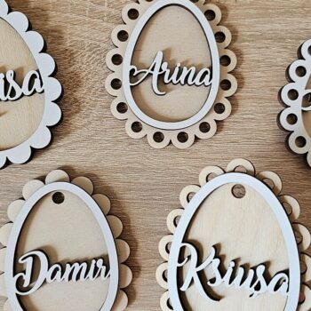 Intra απο ξύλο plywood 3mm-4mm πάχος - Πασχαλινό Αυγό Tag , Αυγό ψητό Δίασταση 4x4 cm INTRAFABR-118091902 - Image 7