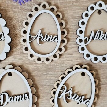 Intra απο ξύλο plywood 3mm-4mm πάχος - Πασχαλινό Αυγό Tag , Αυγό ψητό Δίασταση 4x4 cm INTRAFABR-118091902 - Image 9