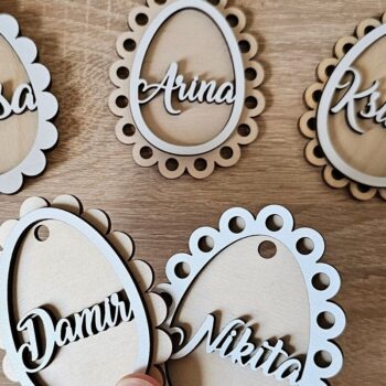 Intra απο ξύλο plywood 3mm-4mm πάχος - Πασχαλινό Αυγό Tag , Αυγό ψητό Δίασταση 4x4 cm INTRAFABR-118091902 - Image 10