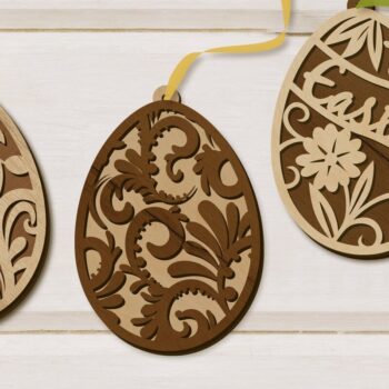 Intra απο ξύλο plywood 3mm-4mm πάχος - Πακέτο ετικετών πασχαλινών αυγών, πρότυπο σε στρώσεις Δίασταση 3x4 cm INTRAFABR-90357816 - Image 1