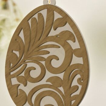 Intra απο ξύλο plywood 3mm-4mm πάχος - Πακέτο ετικετών πασχαλινών αυγών, πρότυπο σε στρώσεις Δίασταση 3x4 cm INTRAFABR-90357816 - Image 3