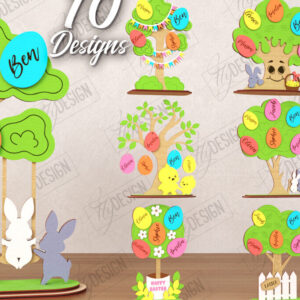 Intra απο ξύλο plywood 3mm-4mm πάχος - Πασχαλινό Αυγό Δέντρο | Οικογενειακό Δέντρο|CNC Δίασταση 15x15 cm INTRAFABR-118206107