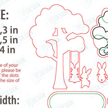 Intra απο ξύλο plywood 3mm-4mm πάχος - Πασχαλινό Αυγό Δέντρο | Οικογενειακό Δέντρο|CNC Δίασταση 15x15 cm INTRAFABR-118206107 - Image 2