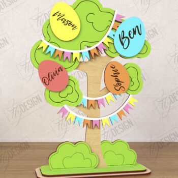 Intra απο ξύλο plywood 3mm-4mm πάχος - Πασχαλινό Αυγό Δέντρο | Οικογενειακό Δέντρο|CNC Δίασταση 15x15 cm INTRAFABR-118206107 - Image 5