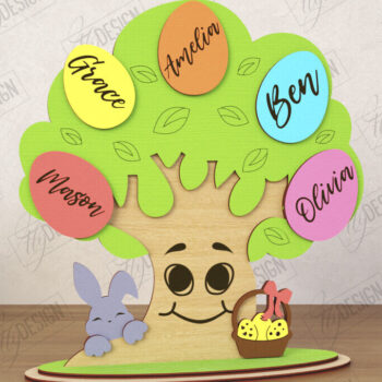 Intra απο ξύλο plywood 3mm-4mm πάχος - Πασχαλινό Αυγό Δέντρο | Οικογενειακό Δέντρο|CNC Δίασταση 15x15 cm INTRAFABR-118206107 - Image 6