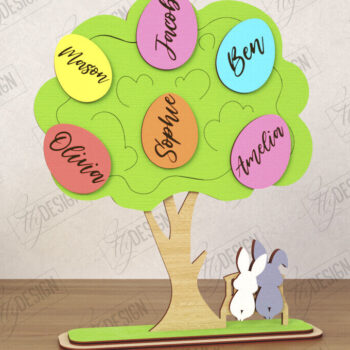 Intra απο ξύλο plywood 3mm-4mm πάχος - Πασχαλινό Αυγό | Πασχαλινό Οικογενειακό Δέντρο|CNC Δίασταση 15x15 cm INTRAFABR-117795382 - Image 1