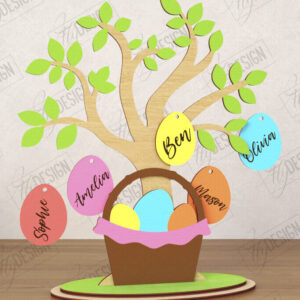 Intra απο ξύλο plywood 3mm-4mm πάχος - Πασχαλινό Αυγό | Πασχαλινό Οικογενειακό Δέντρο|CNC Δίασταση 15x15 cm INTRAFABR-117795387