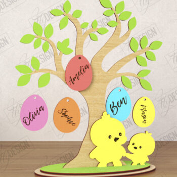 Intra απο ξύλο plywood 3mm-4mm πάχος - Πασχαλινό Αυγό | Πασχαλινό Οικογενειακό Δέντρο|CNC Δίασταση 15x15 cm INTRAFABR-117795370 - Image 1