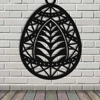Intra απο ξύλο plywood 3mm-4mm πάχος - Πασχαλινό αυγό διακόσμηση τοίχου με λέιζερ Δίασταση 40x50 cm INTRAFABR-116486168 - Image 3