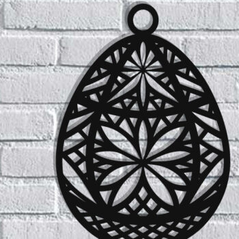 Intra απο ξύλο plywood 3mm-4mm πάχος - Πασχαλινό αυγό διακόσμηση τοίχου  με λέιζερ Δίασταση 40x50 cm INTRAFABR-116486269 - Image 1