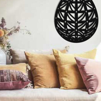 Intra απο ξύλο plywood 3mm-4mm πάχος - Πασχαλινό αυγό διακόσμηση τοίχου με λέιζερ Δίασταση 40x50 cm INTRAFABR-116486322 - Image 2